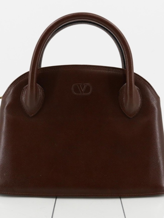 Valentino Garavani Handbags - Valentino Garavani Dark Brown Leather Satchel